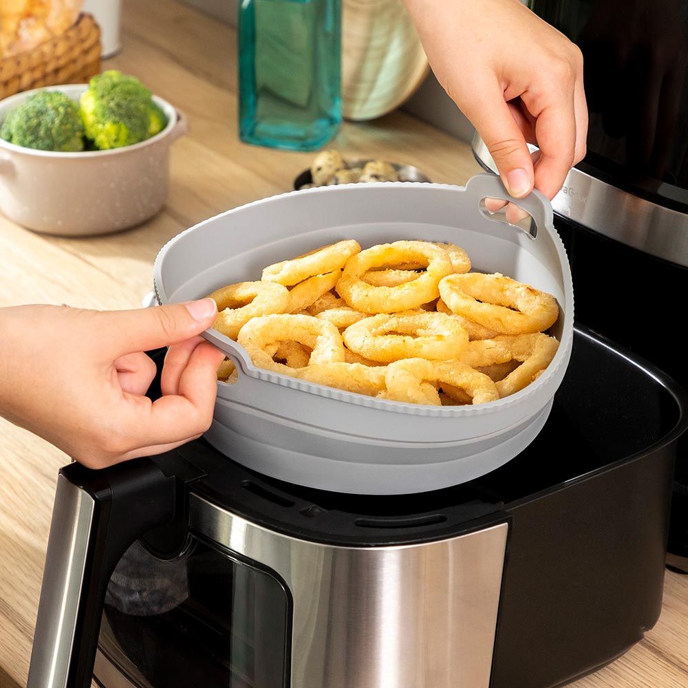Cesta de silicone dobrável para fritadeira de ar - Image 5