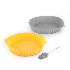 Cestos de silicone com escova para fritadeiras de ar