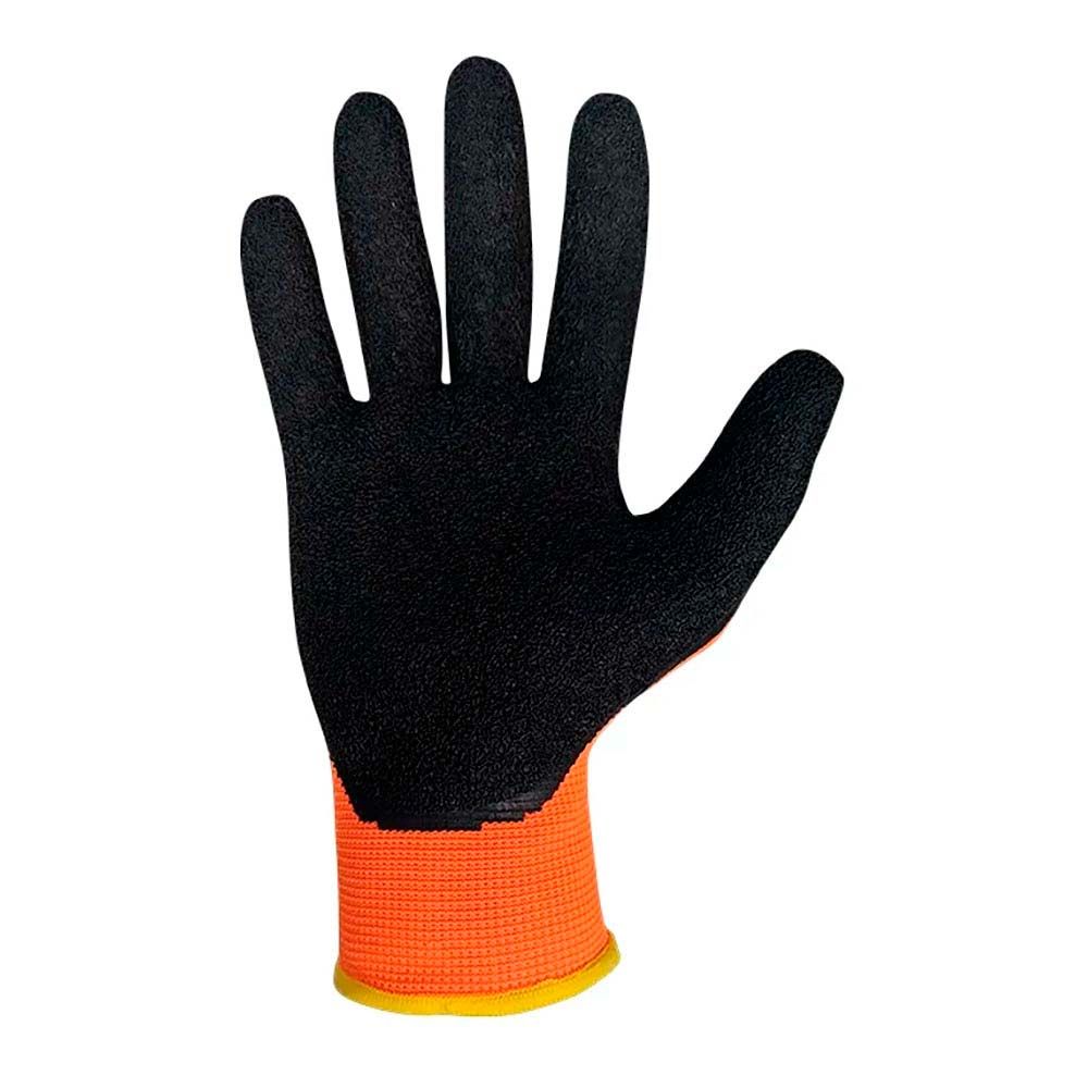 JUBA Luvas de Poliéster com Palma em Látex Rugoso, Keep Safe, Laranja e Preta, T-9 L - Image 2