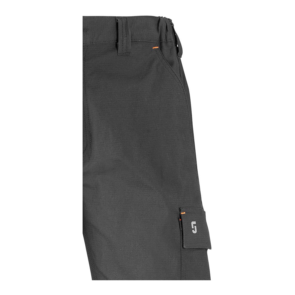Calça de estrada cinza elástica com vários bolsos, tamanho XL - Image 3