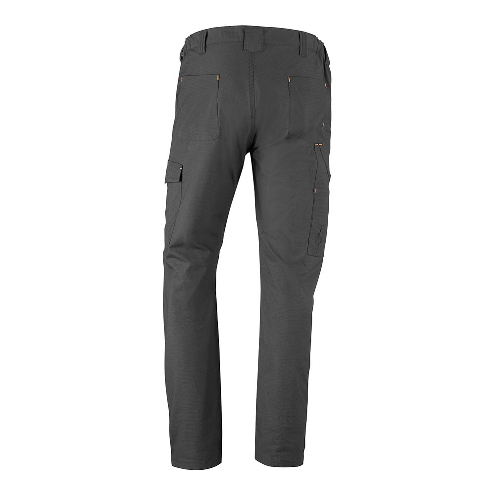 Calça cinza estilo road, com vários bolsos e tecido elástico, tamanho XXL. - Image 2