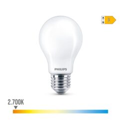 Lâmpada standard LED E27 8,5W 1.055lm 2700K LUZ quente Ø6x10,4cm. philips