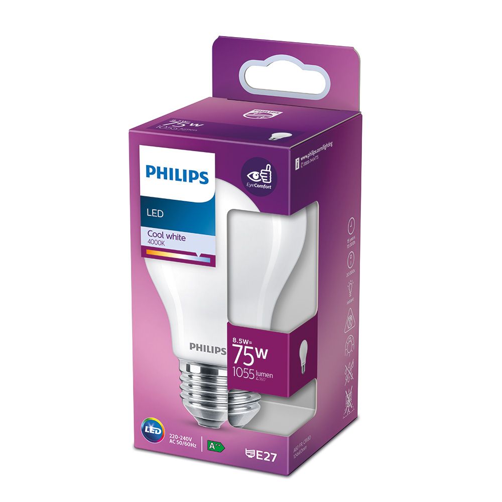 Lâmpada standard LED E27 8,5W 1.055lm 4000K LUZ DIA Ø6x10,4cm. philips - Image 2