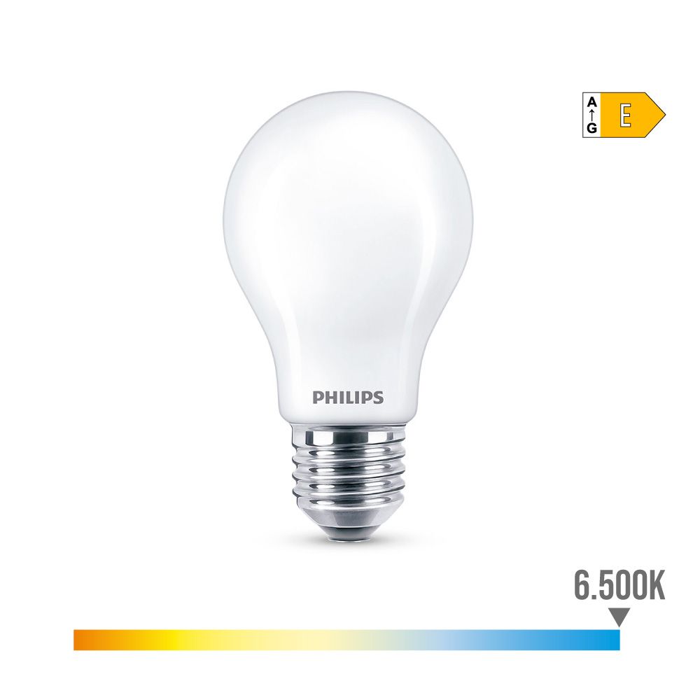 Lâmpada standard LED E27 8,5W 1.055lm 6500K LUZ fria Ø6x10,4cm. philips