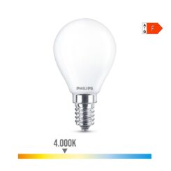 Lâmpada esférica LED E14 4,3 W 470lm 4000K LUZ DIA Ø4,5x8,2cm philips