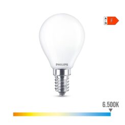 Lâmpada esférica LED E14 4,3 W 470lm 6500K LUZ fria Ø4,5x8,2cm philips