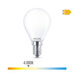 Lâmpada esférica LED E14 6,5W 806lm 4000K LUZ DIA Ø4,5x8cm philips