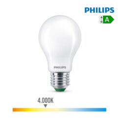 Lâmpada ultra efficient LED classic 4W 840Im E27 4000K, Ø6x10,4cm, philips