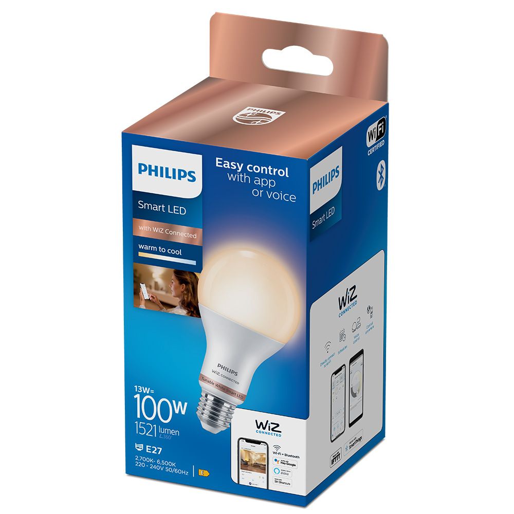 Lâmpada standard LED E27 13W 2700K-6500K 1521lm wifi philips WIZ - Image 2