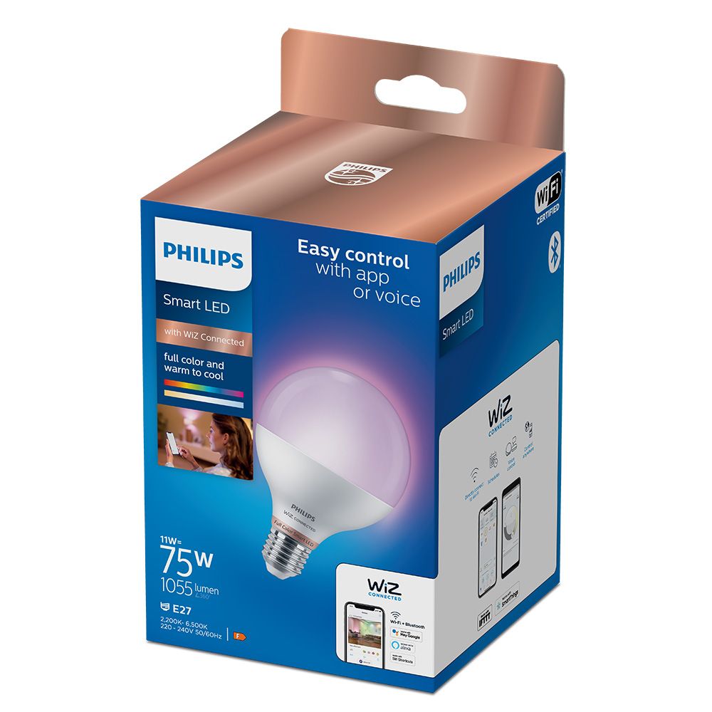 Lâmpada globo E27 11W cores completas 1055lm wifi philips WIZ - Image 2