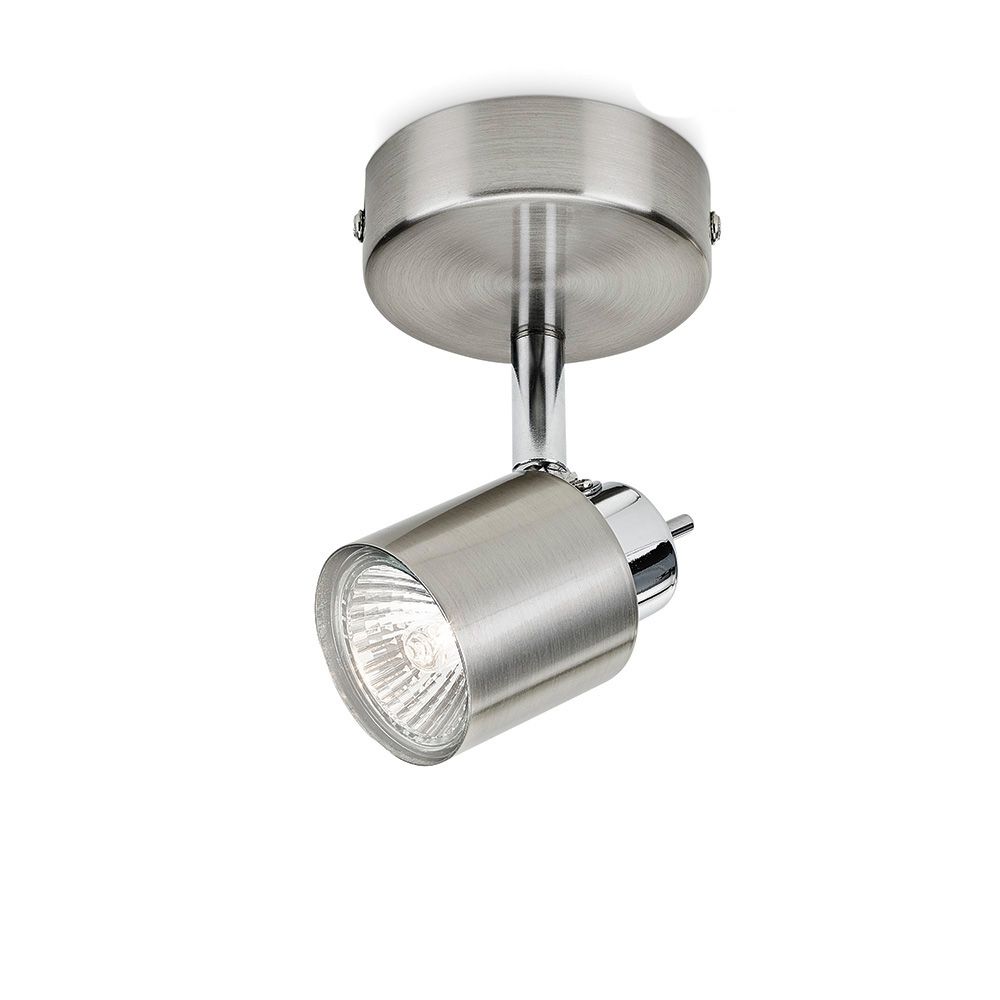 Meranti GU10 1-ELEMENT spotlight (lâmpada não incluída) COR cromada fosco 15,5 x 10 x 8 cm