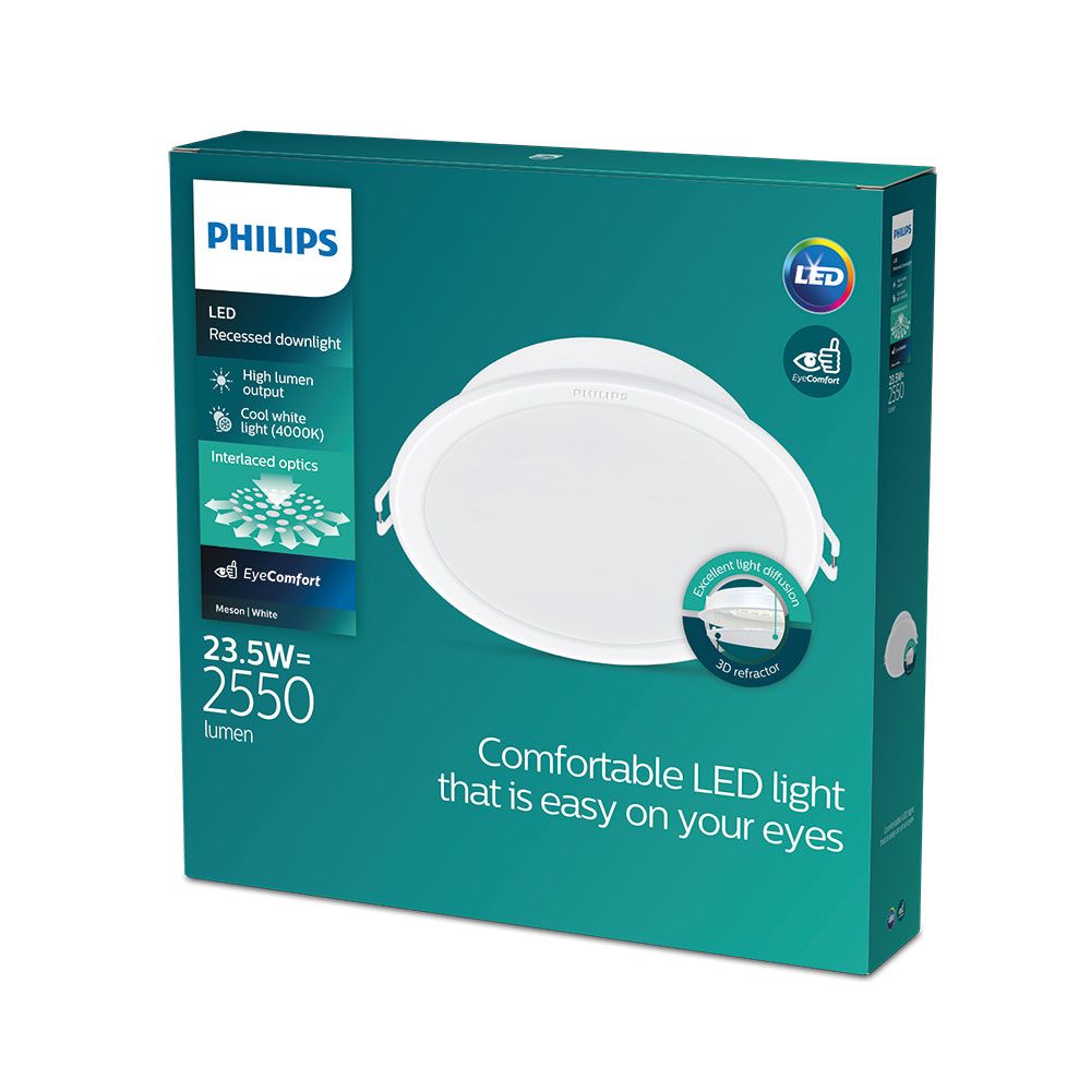 Downlight LED de encastrar 23,5W 2550lm 4000K LUZ DIA MOD. meson Ø21,5x10,5cm philips - Image 3