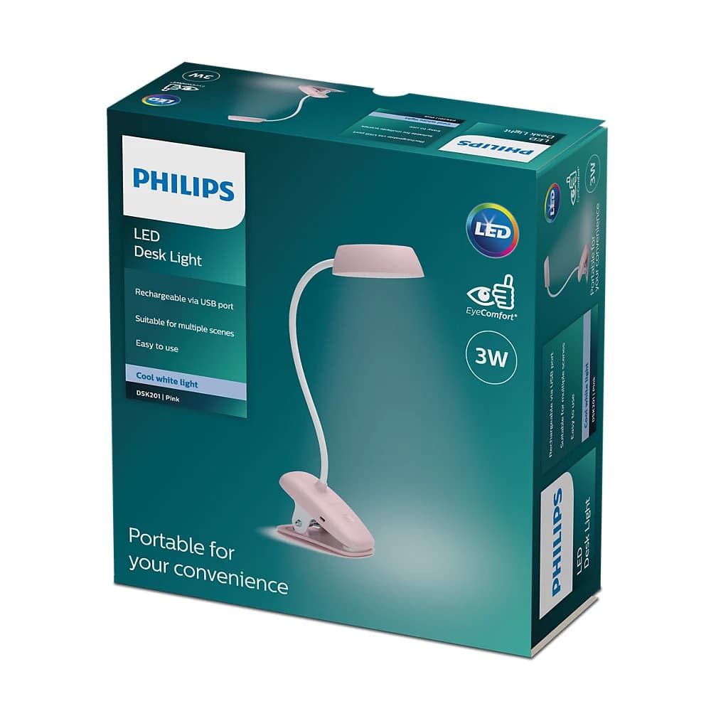 Candeeiro de braçadeira rosa LED 3W 4.000K - Image 2