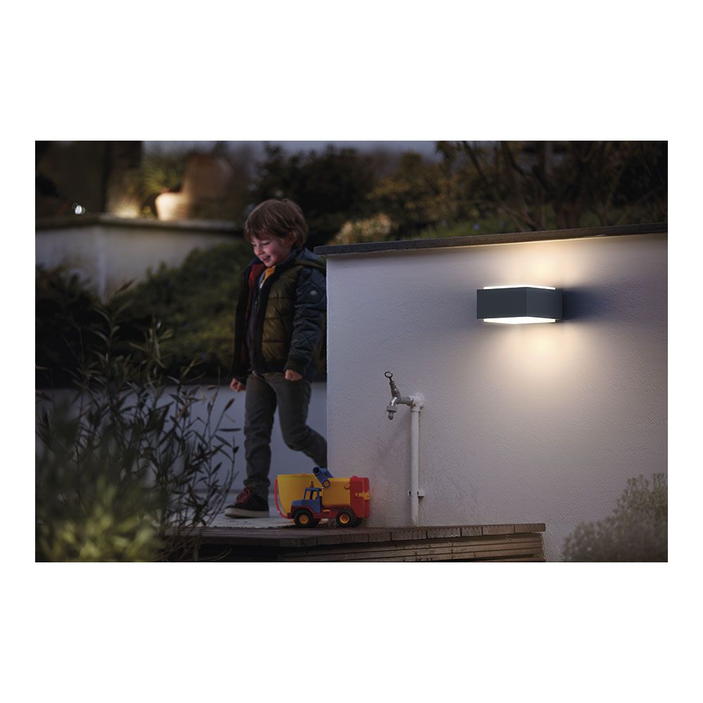 Aplique, exterior, ouriço, antracite, e27, 42 w, sem lâmpada, iluminação bidirecional - Image 3