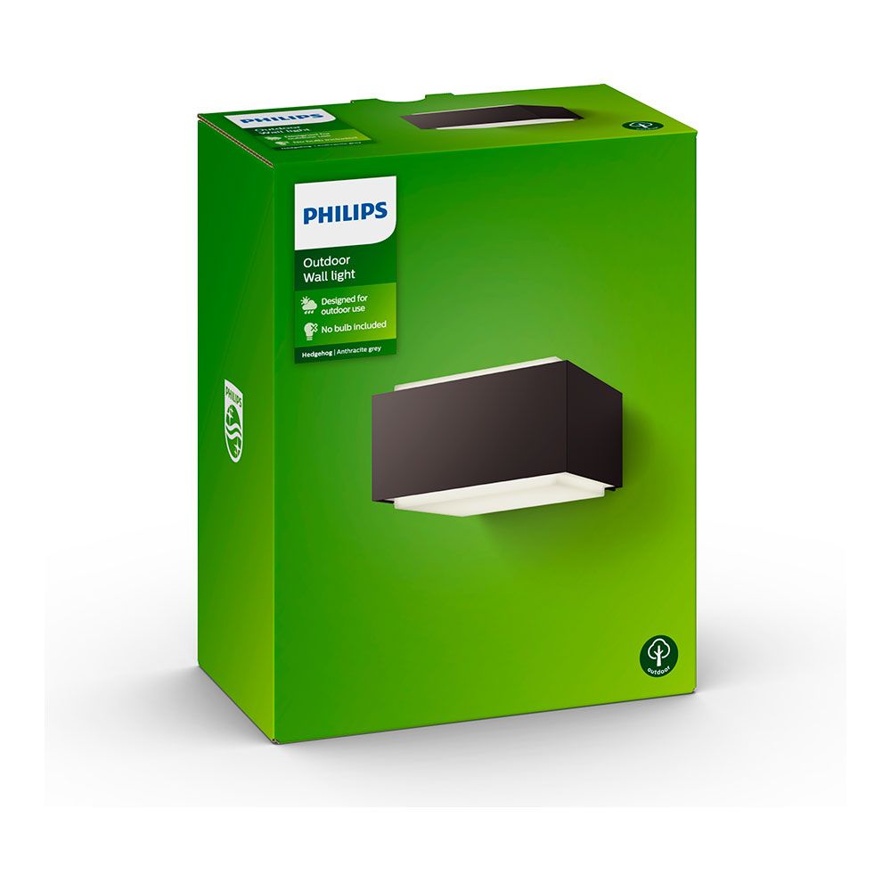 Aplique, exterior, ouriço, antracite, e27, 42 w, sem lâmpada, iluminação bidirecional - Image 5