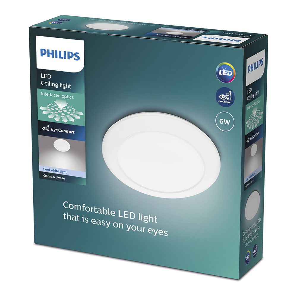 PHILIPS Plafon LED circular Cinábrio 6 w 4000 k 640 lm ø25 x 7 cm - Image 2
