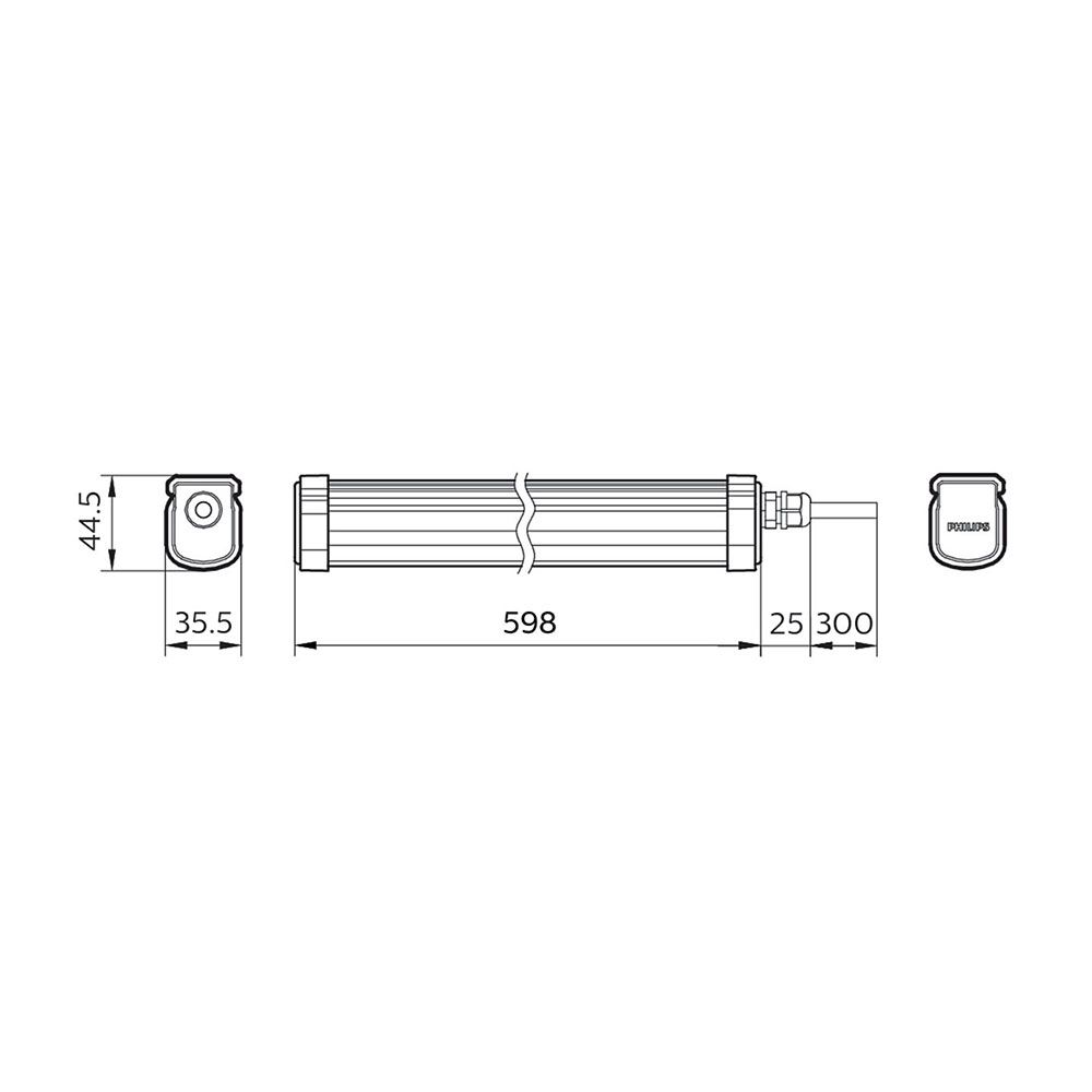 Armadura estanque projectline 17 W 1700 LM 4000 K 60 cm - Image 3