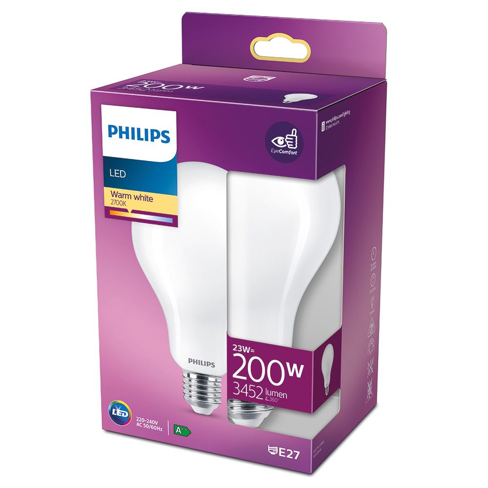 Lâmpada led e27 padrão 23 w 3452 lm 2.700 k luz quente ø9,5 x 16,5 cm - Image 2