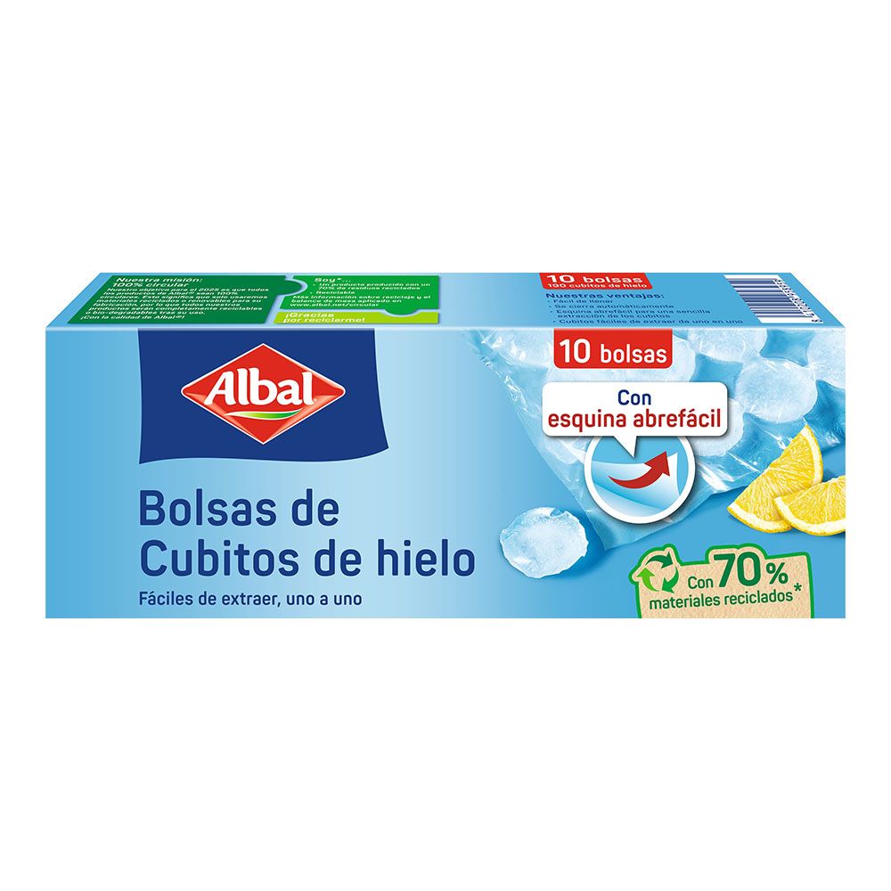 Sacos para fazer cubos gelo 10 unid. albal