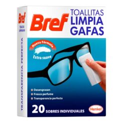 Toalhitas bref limpa óculos 20 unid. (saquetas individuais)