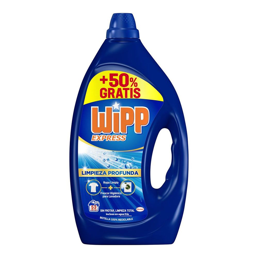 Detergente express, limpo e suave, 53 lavagens