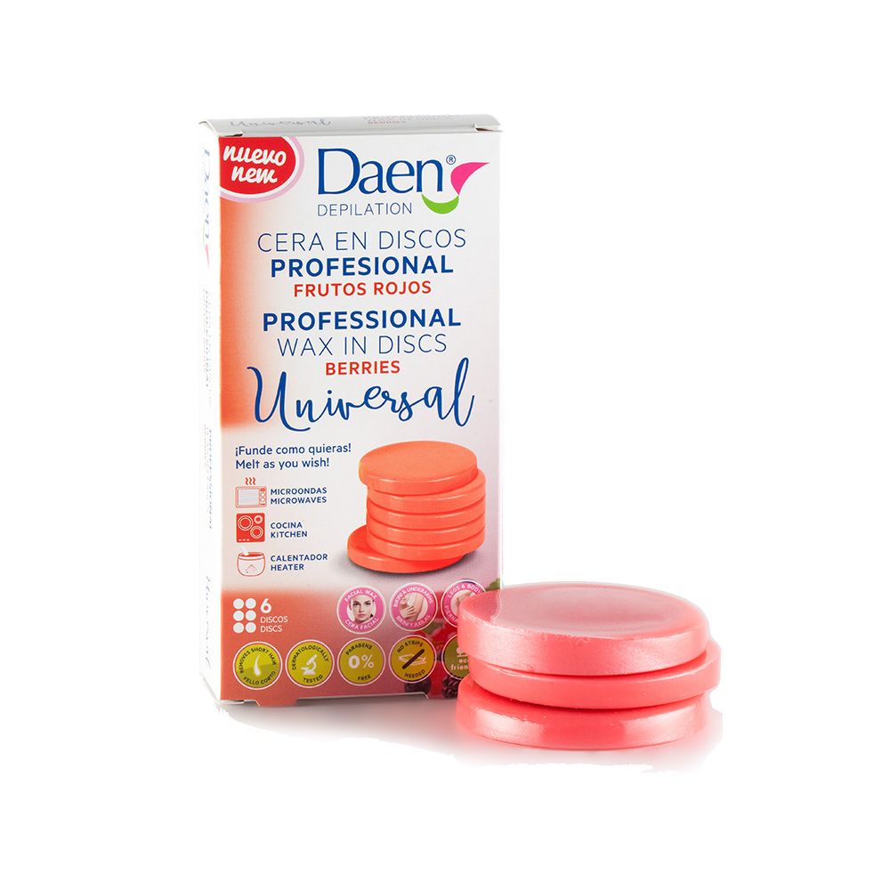 Cera depilação em pastilha frutos vermelhos daen 120 g