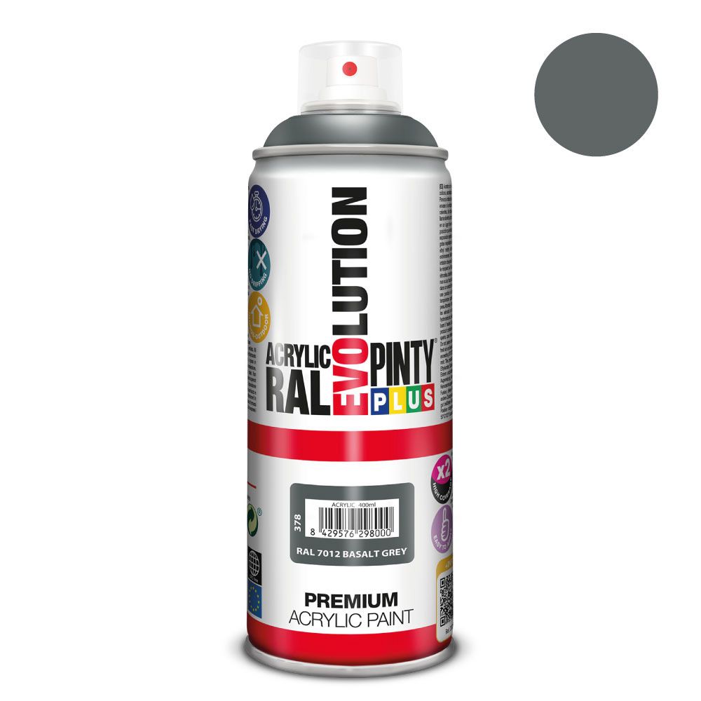 Spray de tinta acrílica evolução 520 cc ral 7012 cinza basalto 300 g
