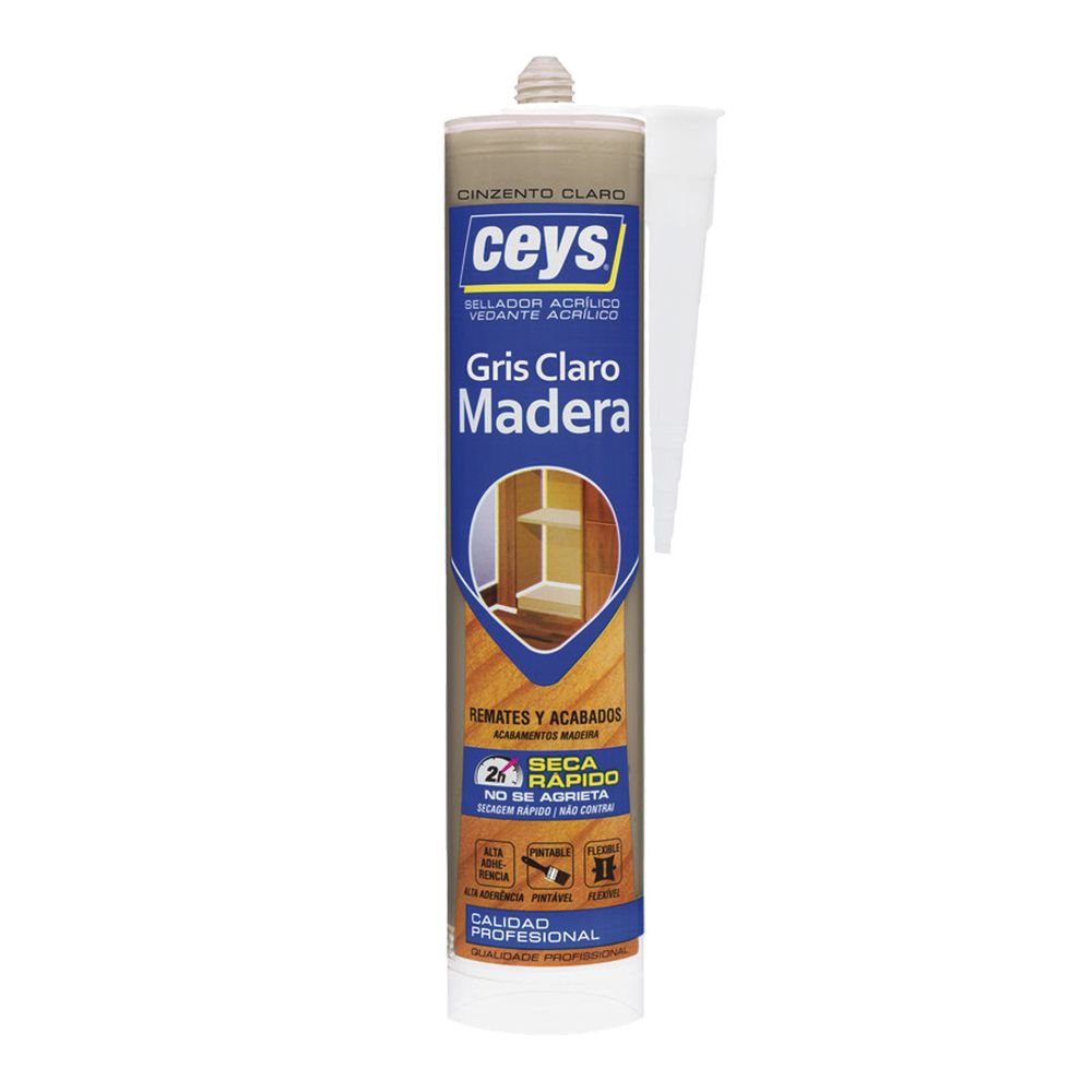 Selador de madeira acrílico cinzento claro 300 ml