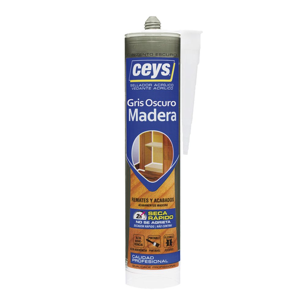 Selador de madeira acrílico cinzento escuro 300 ml