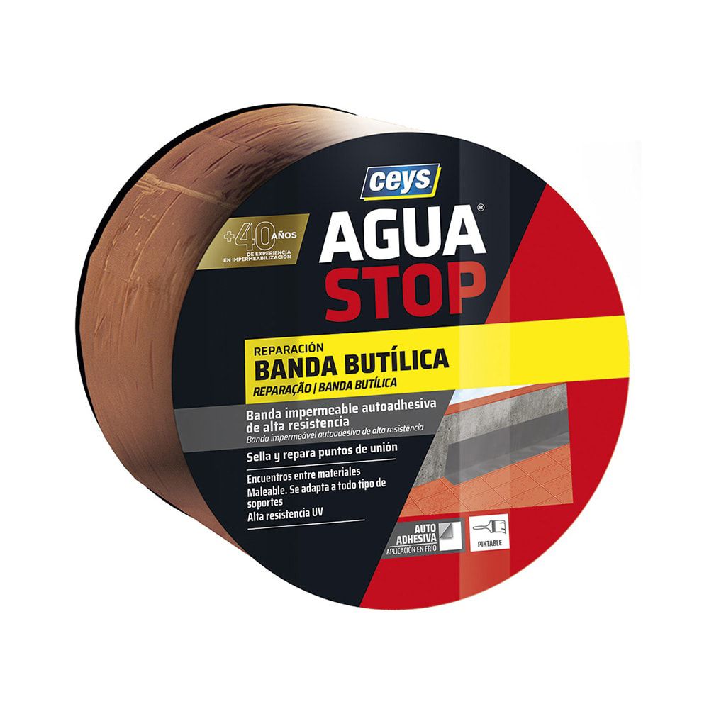 Agua stop banda impermeavel. butilo telha 10 cm x 10 m