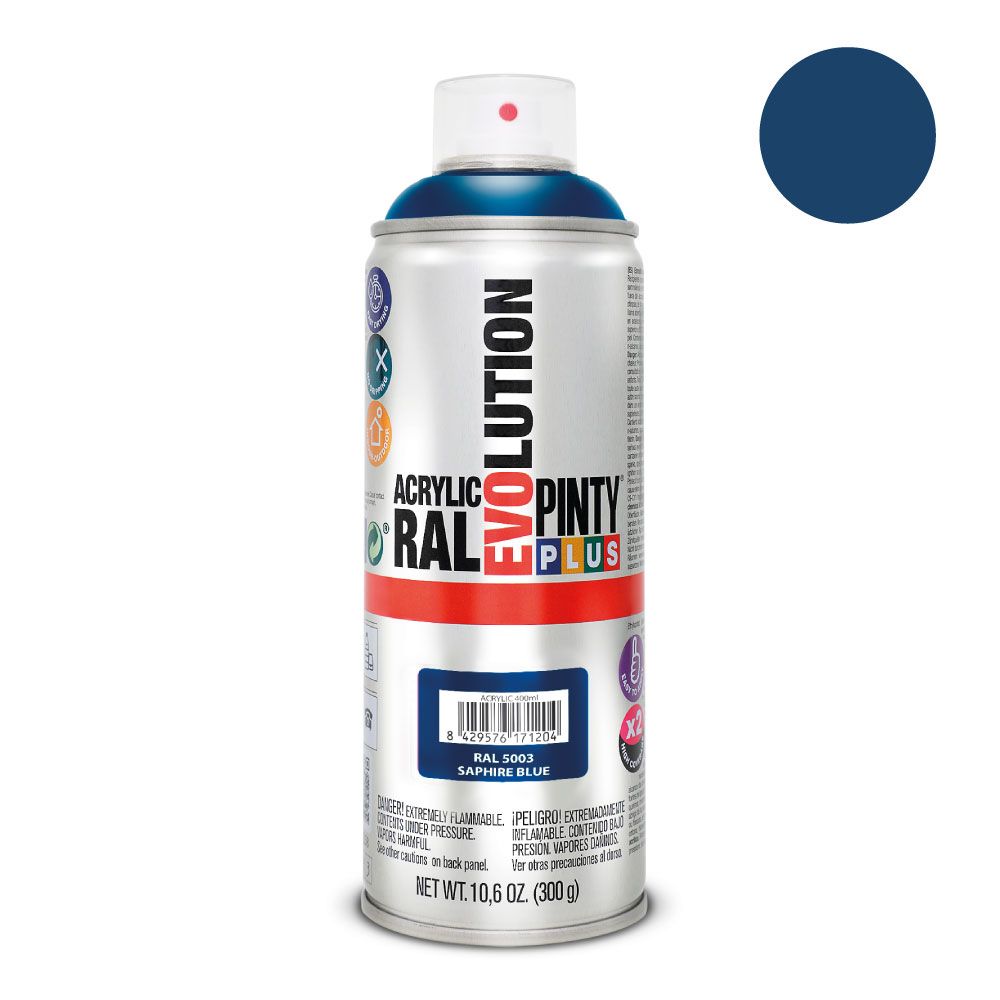 Tinta acrílica spray Evolution 520 cc ral 5003 azul safira 300 g