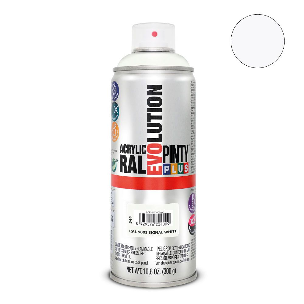 Tinta acrílica spray evolution 520 CC RAL 9003 branco sinal 300 g