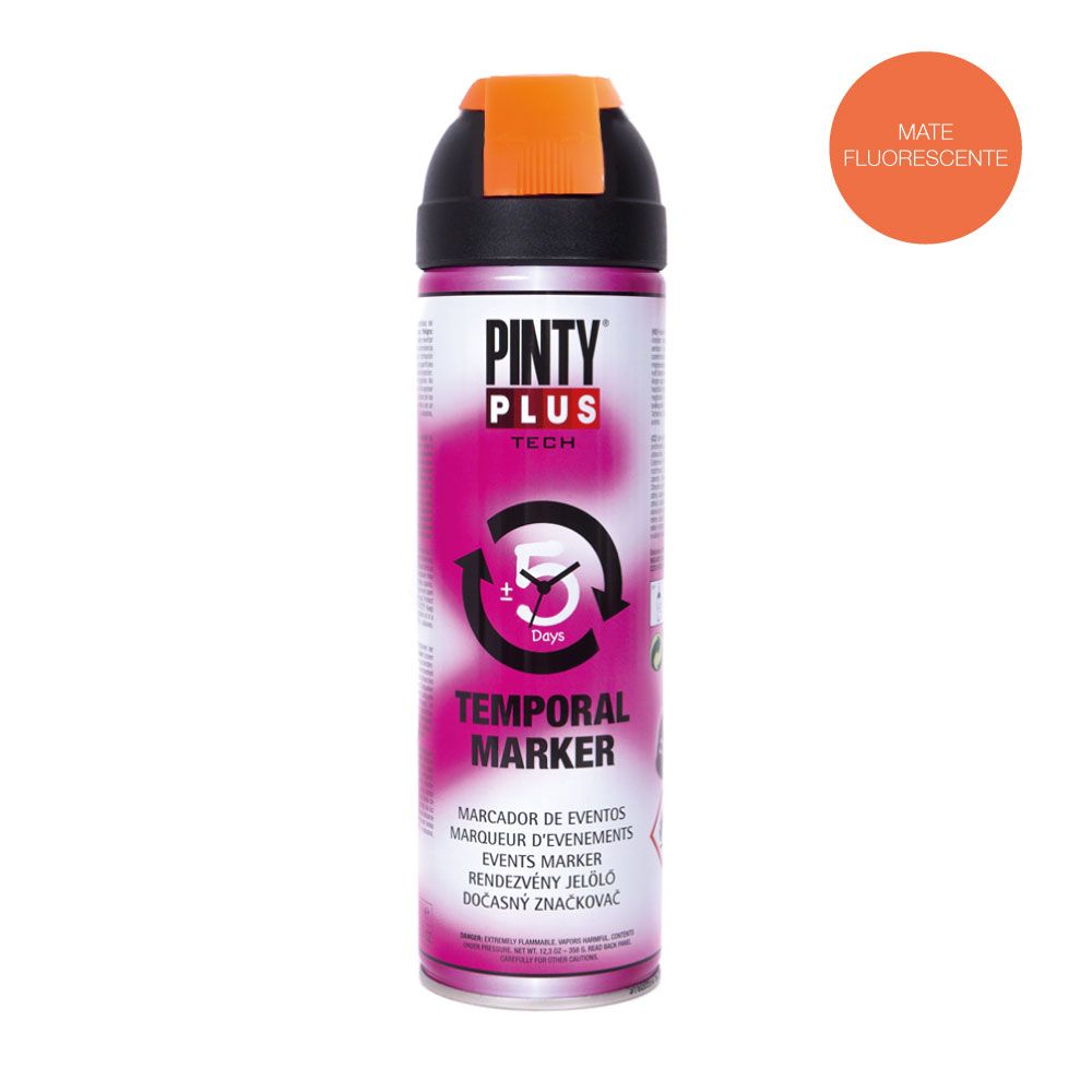 Tinta spray temporária tech marcador de eventos 650 CC laranja T143