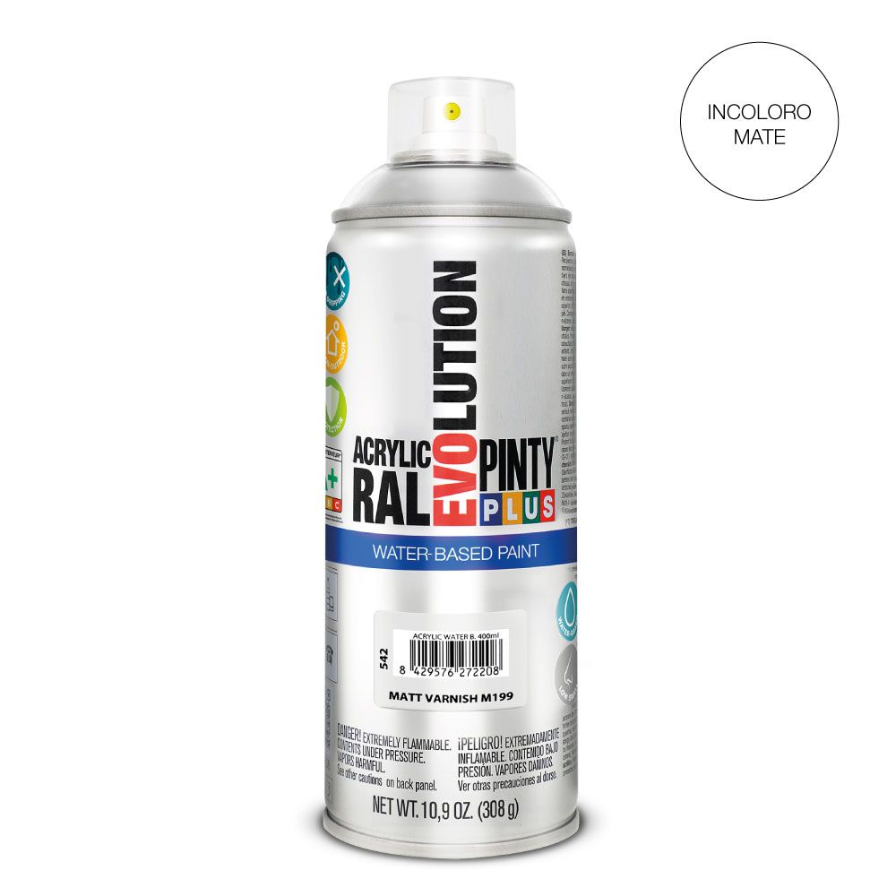 Tinta em spray verniz evolution water-based 520cc mate M199