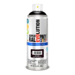 Tinta acrílica à base de água spray evolution 520 CC RAL 9005 preto fosco intenso