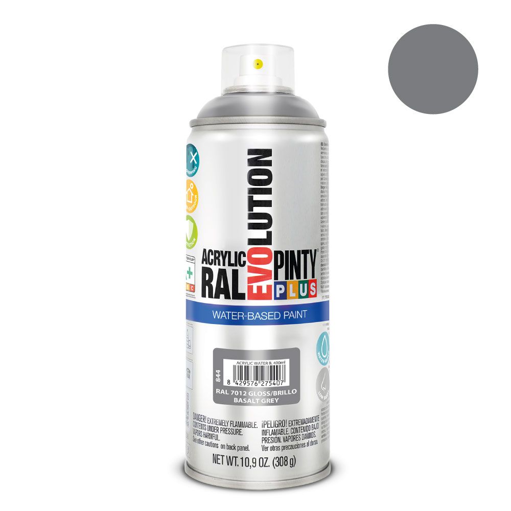 Tinta acrílica à base de água spray evolution 520 CC RAL 7012 basalto cinza