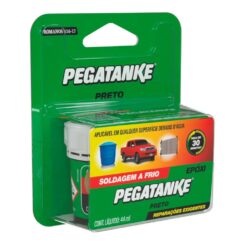 Adesivo epóxi bicomponente preto, português, 44 ml