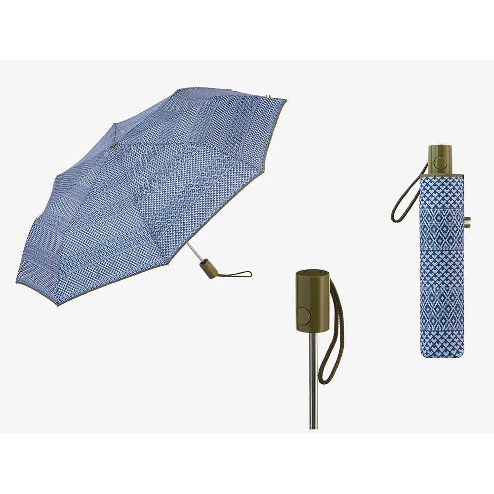 Guarda-chuva automático estampado étnico com UVP 50+, cores sortidas - Image 4