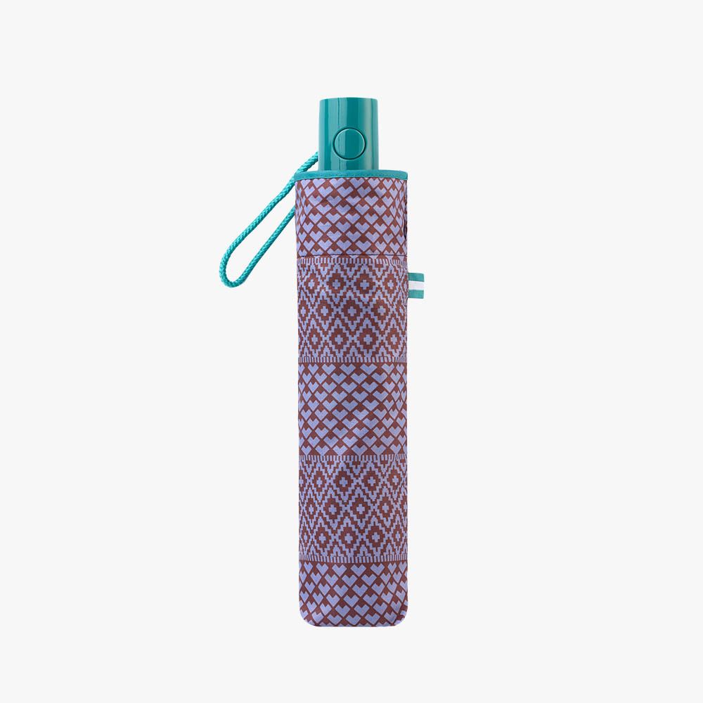 Guarda-chuva automático estampado étnico com UVP 50+, cores sortidas - Image 9