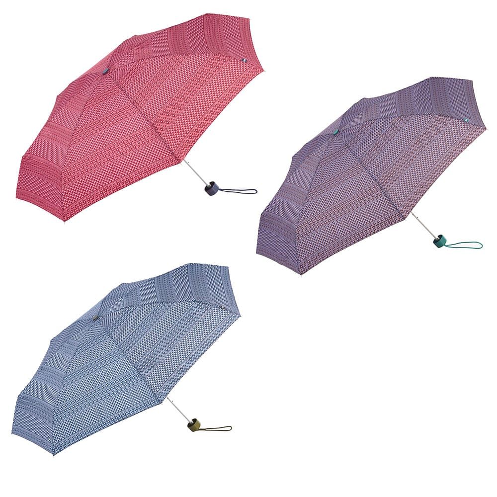 Mini guarda-chuva manual estampado étnico com UV 50+, cores sortidas