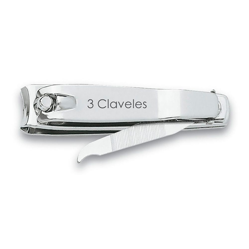 Corta-unhas com lima cromado 6 cm