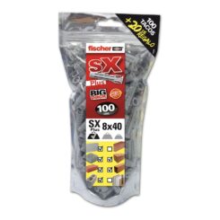 Buchas SX plus Ø8 x 40 mm, BIG pack  100 unid + 20 unid gratis