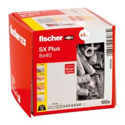 Bucha SX plus Ø8 x 40 mm, caixa 100 unid