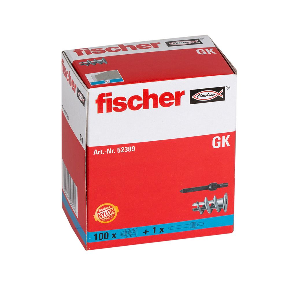 Pack 100 fixação nylon para paineis de gesso 52389-GKM fischer - Image 2