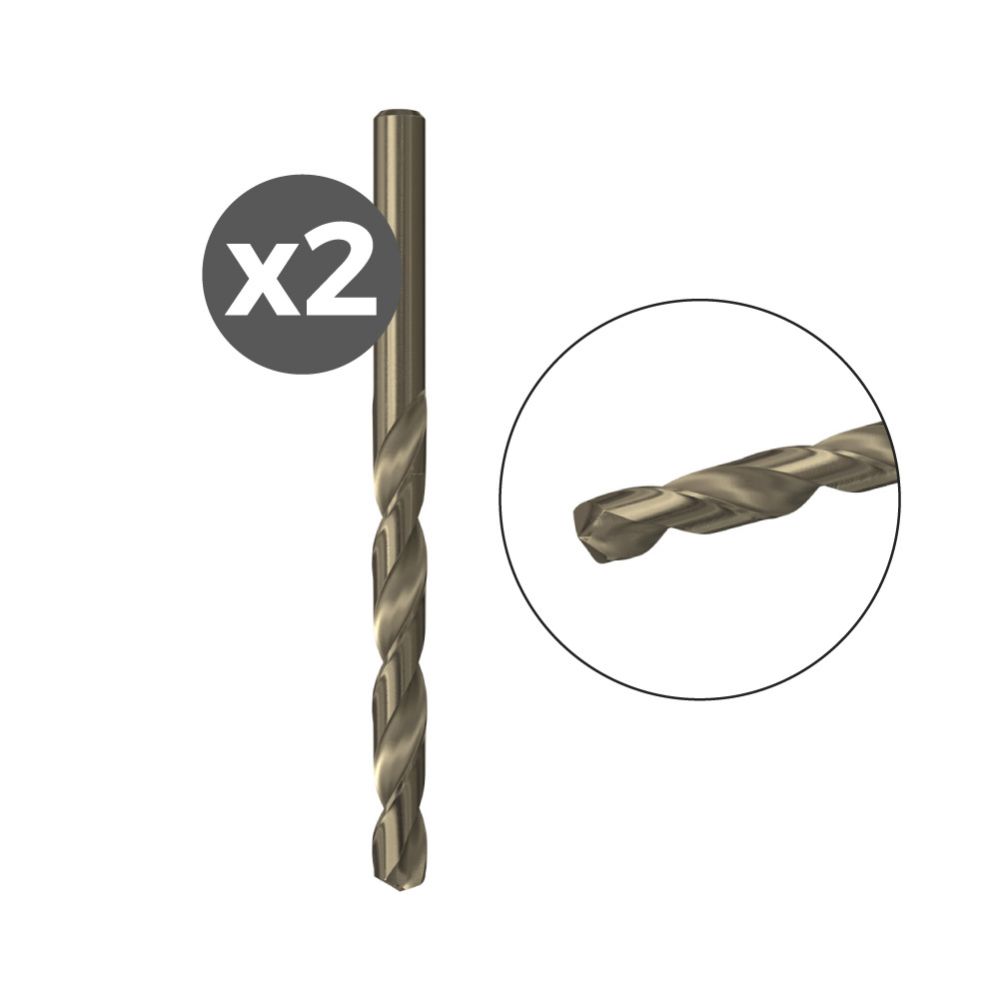 FISCHER Broca para metal HSS-CO, ø3,50 x 39/70 mm, 2 unidades