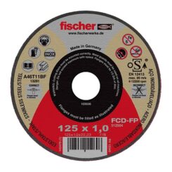 FISCHER FCD fischer disco de corte de aço inoxidável performance ø125 x 1,0 x 22,23 mm