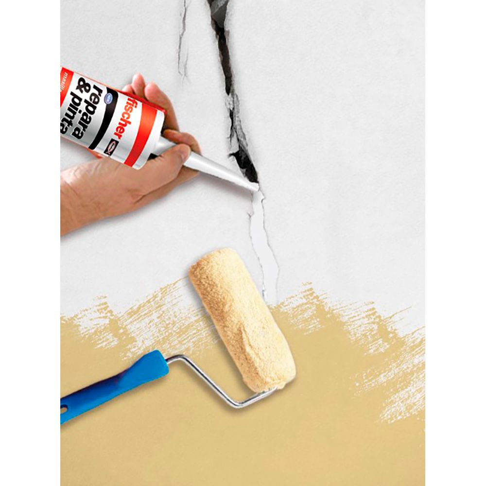 FISCHER Massa acrílica repara e pinta fissuras exteriores protegidas 310 ml - Image 2