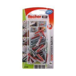 BUCHAS DUOPOWER Ø5 x 25 mm + PARAFUSOS Ø3,5 x 35 mm, BLISTER 18 unid
