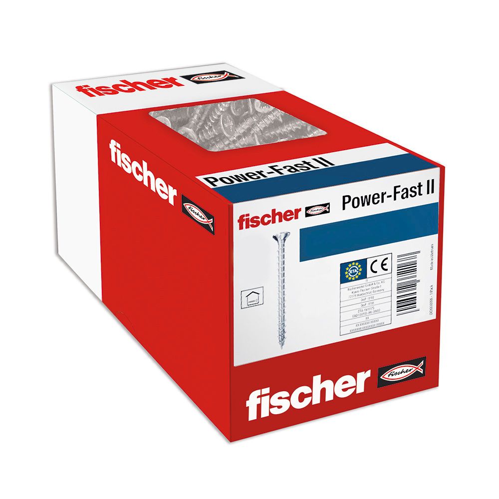 Caixa 200 parafusos FPF II CZF 4,0X30 BC 670195 fischer - Image 2