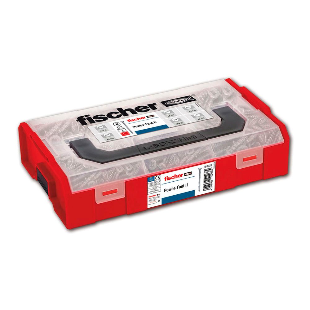 Pacote de 700 parafusadores variados fpfii fixtainer 558778 fischer